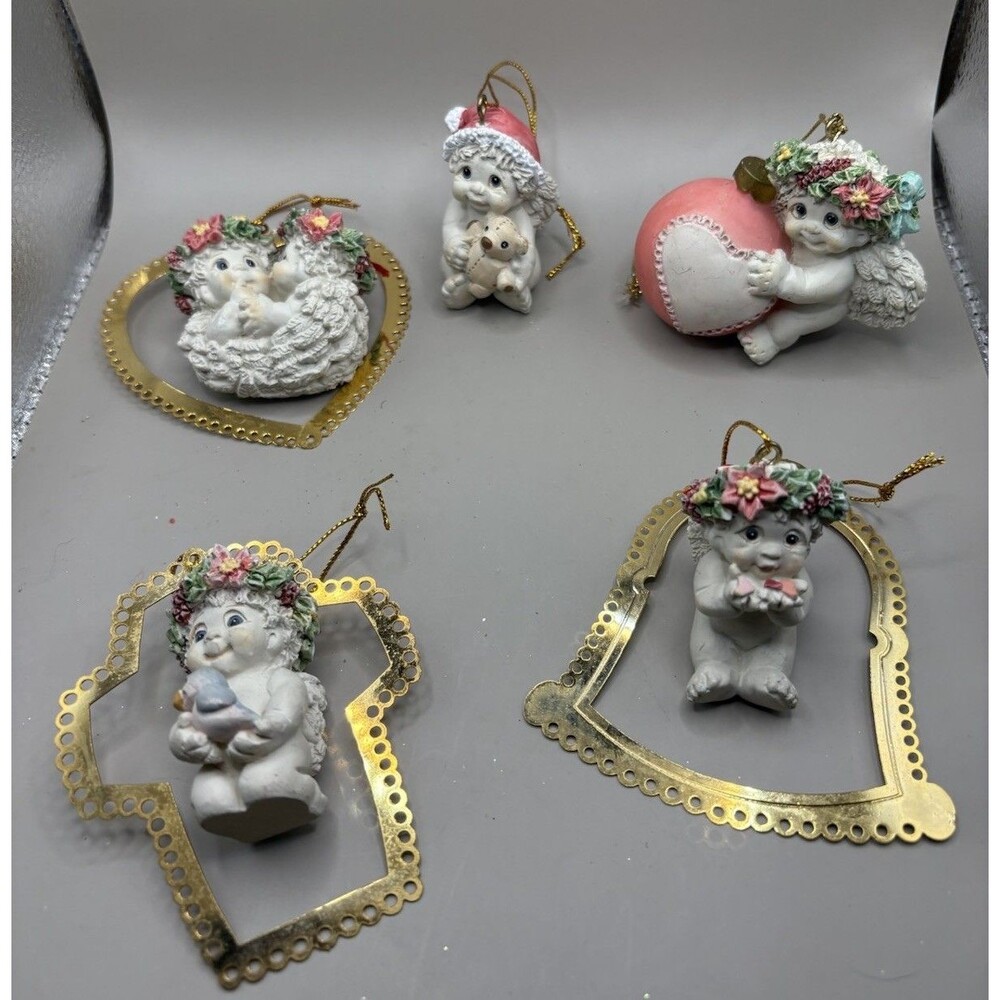 Dreamsicles Collectibles Lot of 5 Cherub Ornaments Angels VTG 1990s